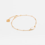 Bracelet - Connecteur émaillé - Plaqué or - LEONIE