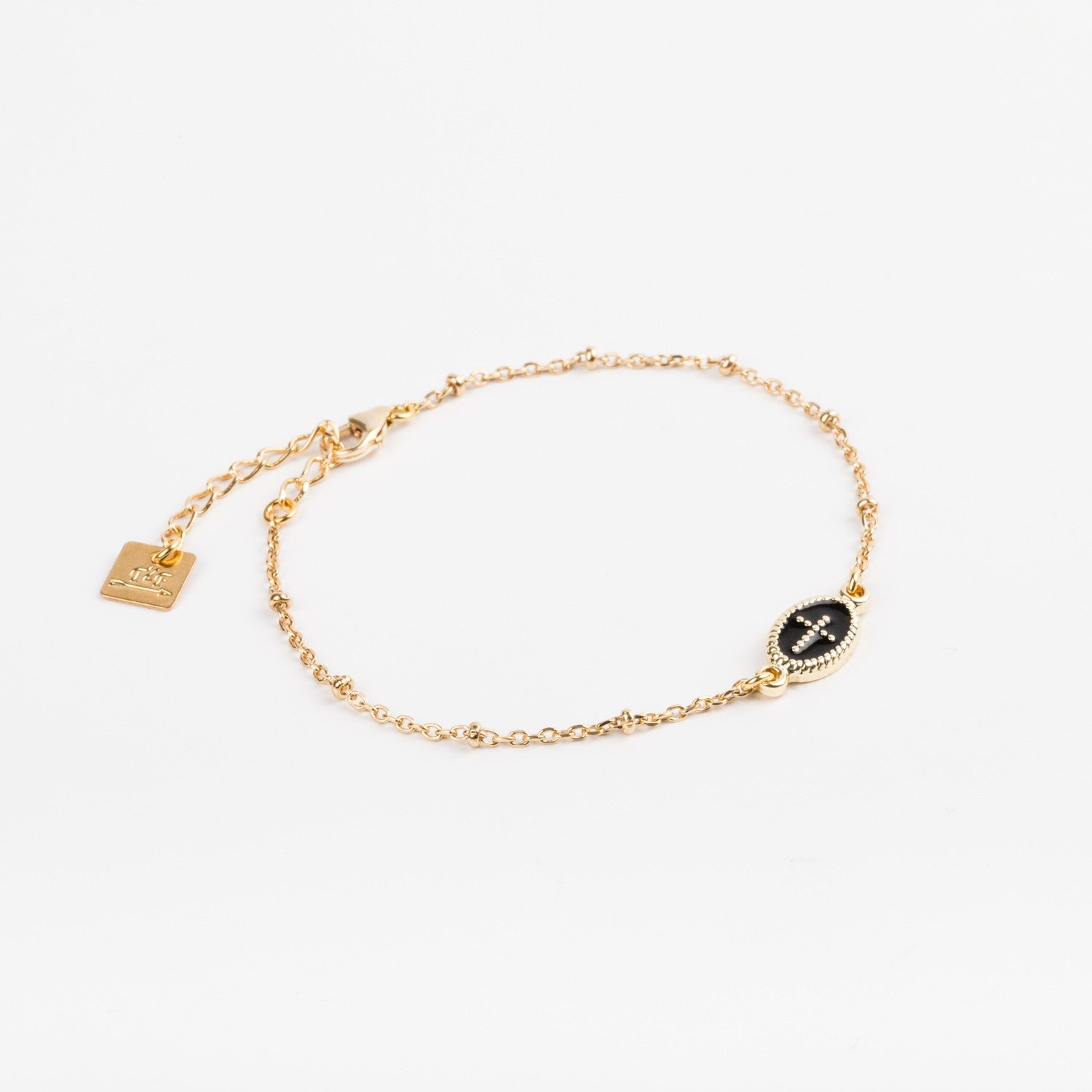 Bracelet - Connecteur émaillé - Plaqué or - LEONIE