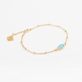 Bracelet - Connecteur émaillé - Plaqué or - LEONIE