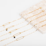 Bracelet - Maillon diamanté - Onyx - Plaqué or - LILY