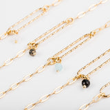 Collier - Maillon - Amazonite - Plaqué or - LILY