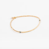 Bracelet - Perle - Cristaux - Kaki - Plaqué or - SUBTIL