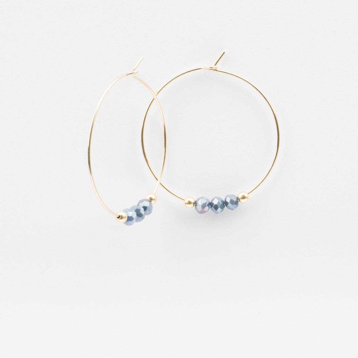 Boucles d'oreilles - Créole - Cristal - Plaqué or - INCONTOURNABLE