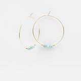 Boucles d'oreilles - Créole - Cristal - Plaqué or - INCONTOURNABLE