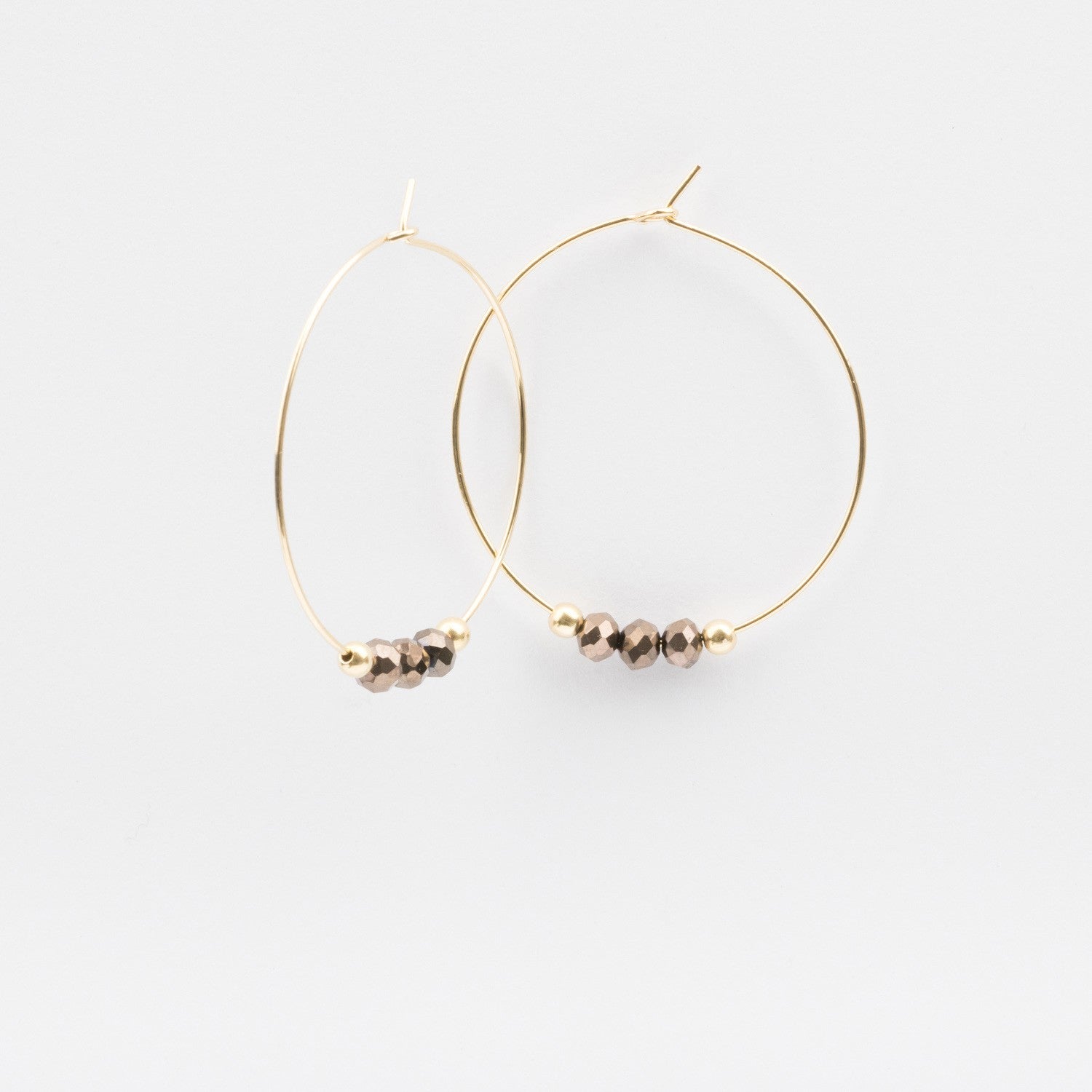 Boucles d'oreilles - Créole - Cristal - Plaqué or - INCONTOURNABLE