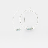 Boucles d'oreilles - Créoles - Cristal - Plaqué argent - INCONTOURNABLE