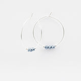 Boucles d'oreilles - Créoles - Cristal - Plaqué argent - INCONTOURNABLE