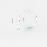 Boucles d'oreilles - Créoles - Cristal - Plaqué argent - INCONTOURNABLE