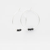 Boucles d'oreilles - Créoles - Cristal - Plaqué argent - INCONTOURNABLE
