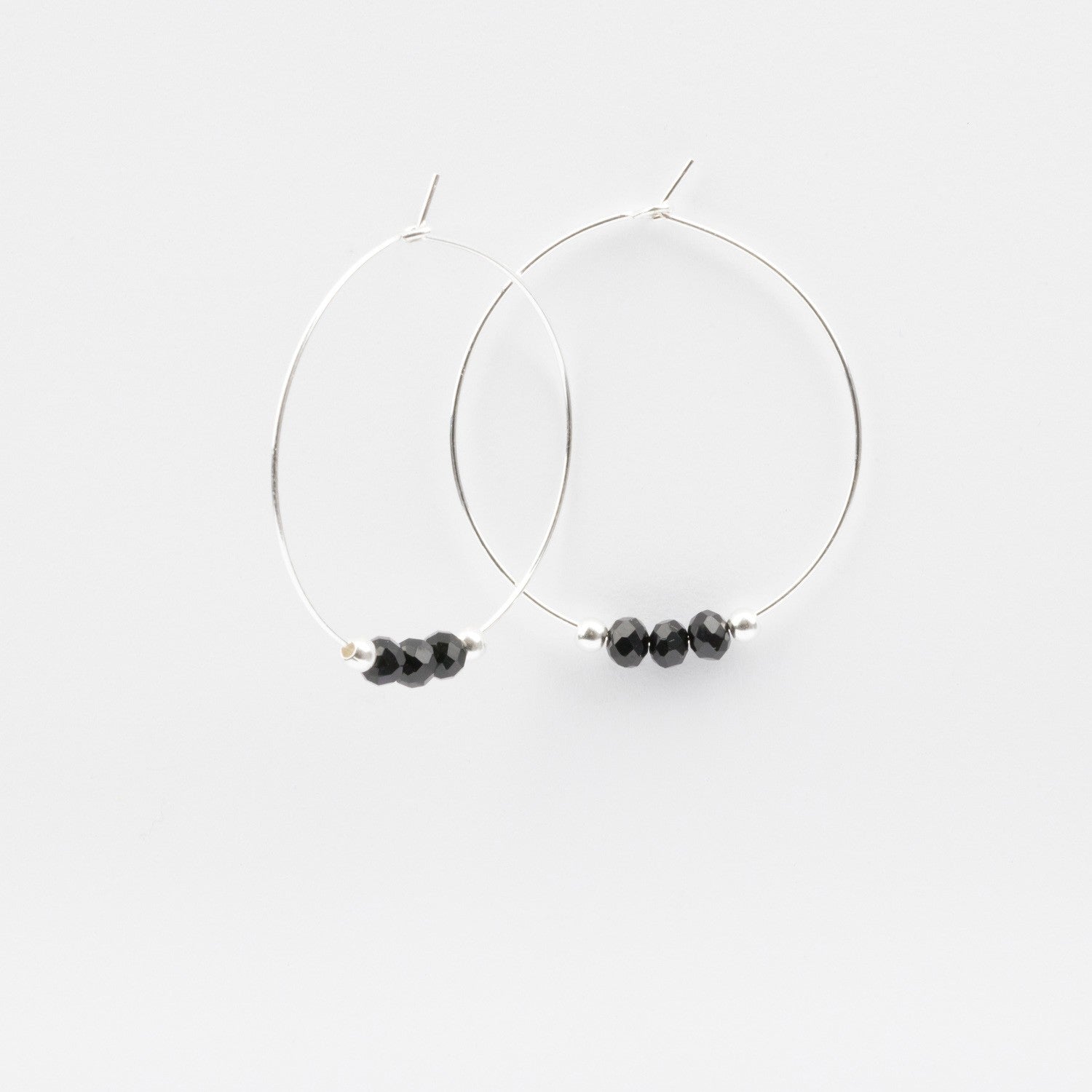 Boucles d'oreilles - Créoles - Cristal - Plaqué argent - INCONTOURNABLE