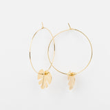 Boucles d'oreilles - Créoles - Breloque - Plaqué or - CHLOÉ