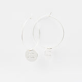 Boucles d'oreilles - Créoles - Pampille - Plaqué argent - CHLOÉ
