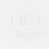 Boucles d'oreilles - Créoles - Pampille - Plaqué argent - CHLOÉ