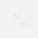 Boucles d'oreilles - Créoles - Pampille - Plaqué argent - CHLOÉ