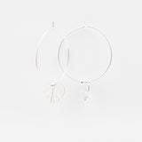 Boucles d'oreilles - Créoles - Pampille - Plaqué argent - CHLOÉ