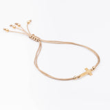 Bracelet - Cordon crème - Plaqué or - OSMOSE