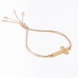 Bracelet - Cordon crème - Plaqué or - OSMOSE