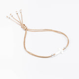Bracelet - Cordon crème - Plaqué argent - OSMOSE