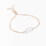 Bracelet - Cordon crème - Plaqué argent - OSMOSE
