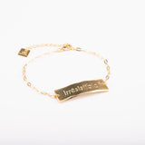 Bracelet - Plaque - Plaqué or - QUI-SUIS-JE