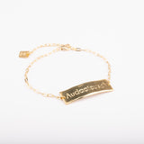 Bracelet - Plaque - Plaqué or - QUI-SUIS-JE
