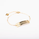 Bracelet - Plaque - Plaqué or - QUI-SUIS-JE