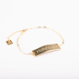 Bracelet - Plaque - Plaqué or - QUI-SUIS-JE