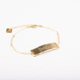 Bracelet - Plaque - Plaqué or - QUI-SUIS-JE