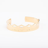 Bracelet - Jonc - Couronne - Plaqué or - QUI-SUIS-JE