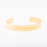 Bracelet - Jonc - Dentelle - Plaqué or - QUI-SUIS-JE