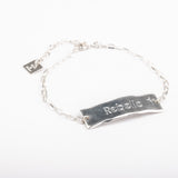 Bracelet - Plaque - Plaqué argent - QUI-SUIS-JE