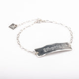 Bracelet - Plaque - Plaqué argent - QUI-SUIS-JE