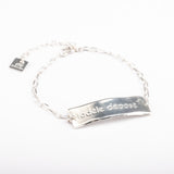 Bracelet - Plaque - Plaqué argent - QUI-SUIS-JE