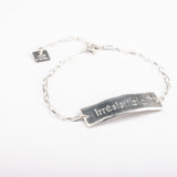 Bracelet - Plaque - Plaqué argent - QUI-SUIS-JE