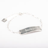 Bracelet - Plaque - Plaqué argent - QUI-SUIS-JE