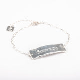 Bracelet - Plaque - Plaqué argent - QUI-SUIS-JE