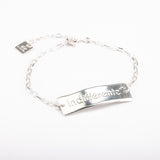 Bracelet - Plaque - Plaqué argent - QUI-SUIS-JE