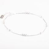 Bracelet chaîne cheville - Boules - Argent - OXANE