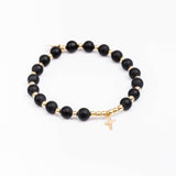Bracelet - Pierre - Onyx - Plaqué or - MAYA