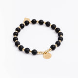 Bracelet - Pierre - Onyx - Plaqué or - MAYA
