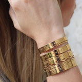 Bracelet - Jonc - Poinçon - Plaqué or - QUI-SUIS-JE