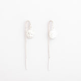 Boucles d'oreilles - Chaînette - Pampille - Argent - JADE