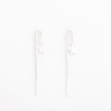 Boucles d'oreilles - Chaînette - Pampille - Argent - JADE