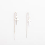 Boucles d'oreilles - Chaînette - Pampille - Argent - JADE
