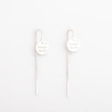 Boucles d'oreilles Chainette - Pampille - Plaqué Argent - JADE