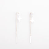 Boucles d'oreilles Chainette - Pampille - Plaqué Argent - JADE
