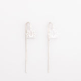 Boucles d'oreilles Chainette - Pampille - Plaqué Argent - JADE