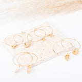 Boucles d'oreilles - Créoles - Breloque - Plaqué or - CHLOÉ