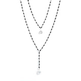Collier - Finesse - César - Onyx - Argent - ESSENTIELS