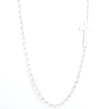 Sautoir - Douceur - Agate - Croix - Argent - ESSENTIELS